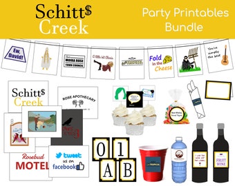 Schitt's Creek Party Pack Printables Bundle | Digital Files Only | Instant Download | 8.5" x 11" PDF Pages