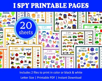 Schede di lavoro stampabili "Trova l'oggetto" / Per la classe / Per l'istruzione domiciliare / Attività per bambini piccoli / Download PDF immediato