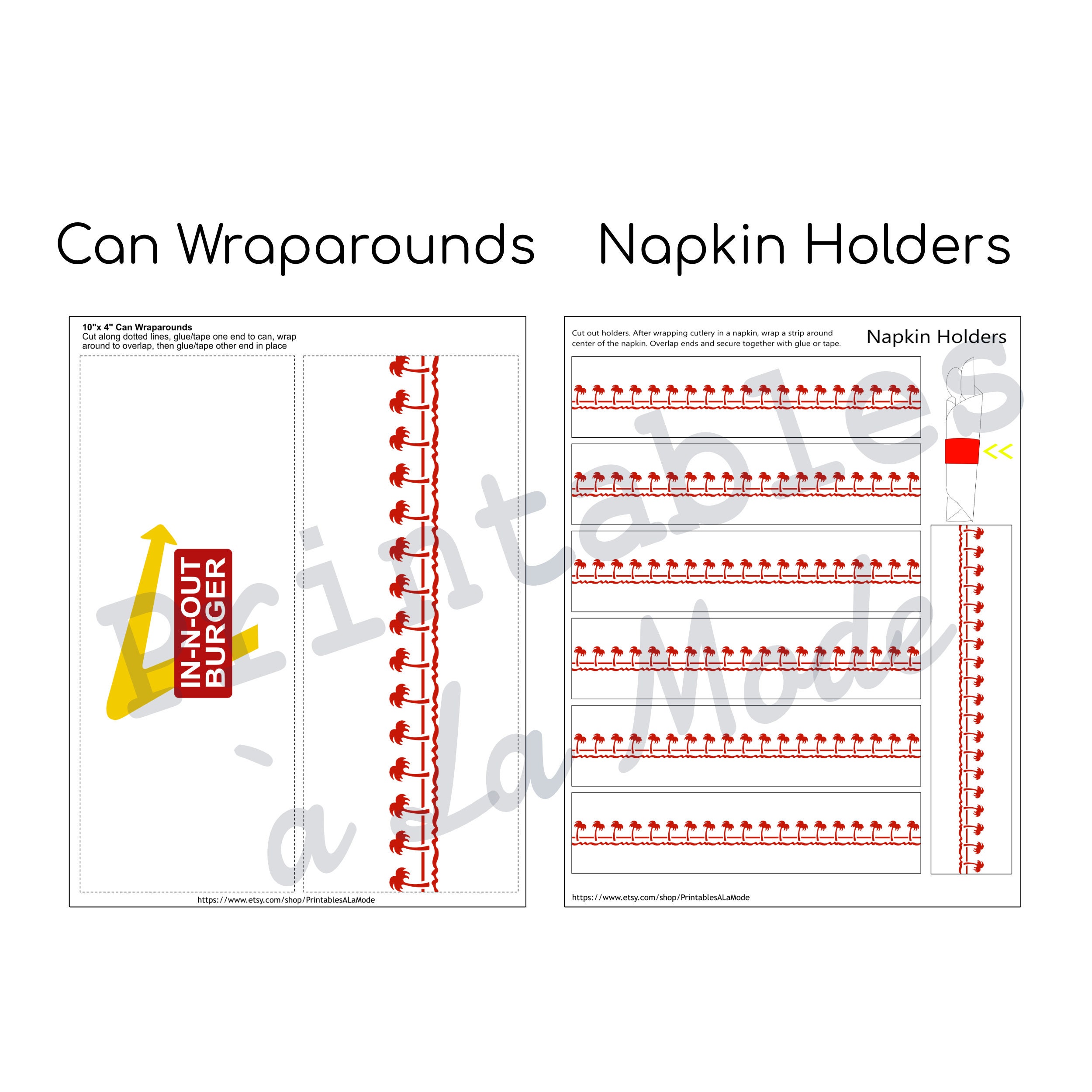 Innout Party Pack Printables Bundle Digital Files Only Etsy