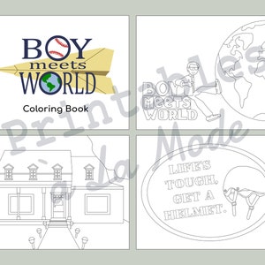 Boy Meets World Printable Coloring Book | 25 Coloring Pages | Instant ...