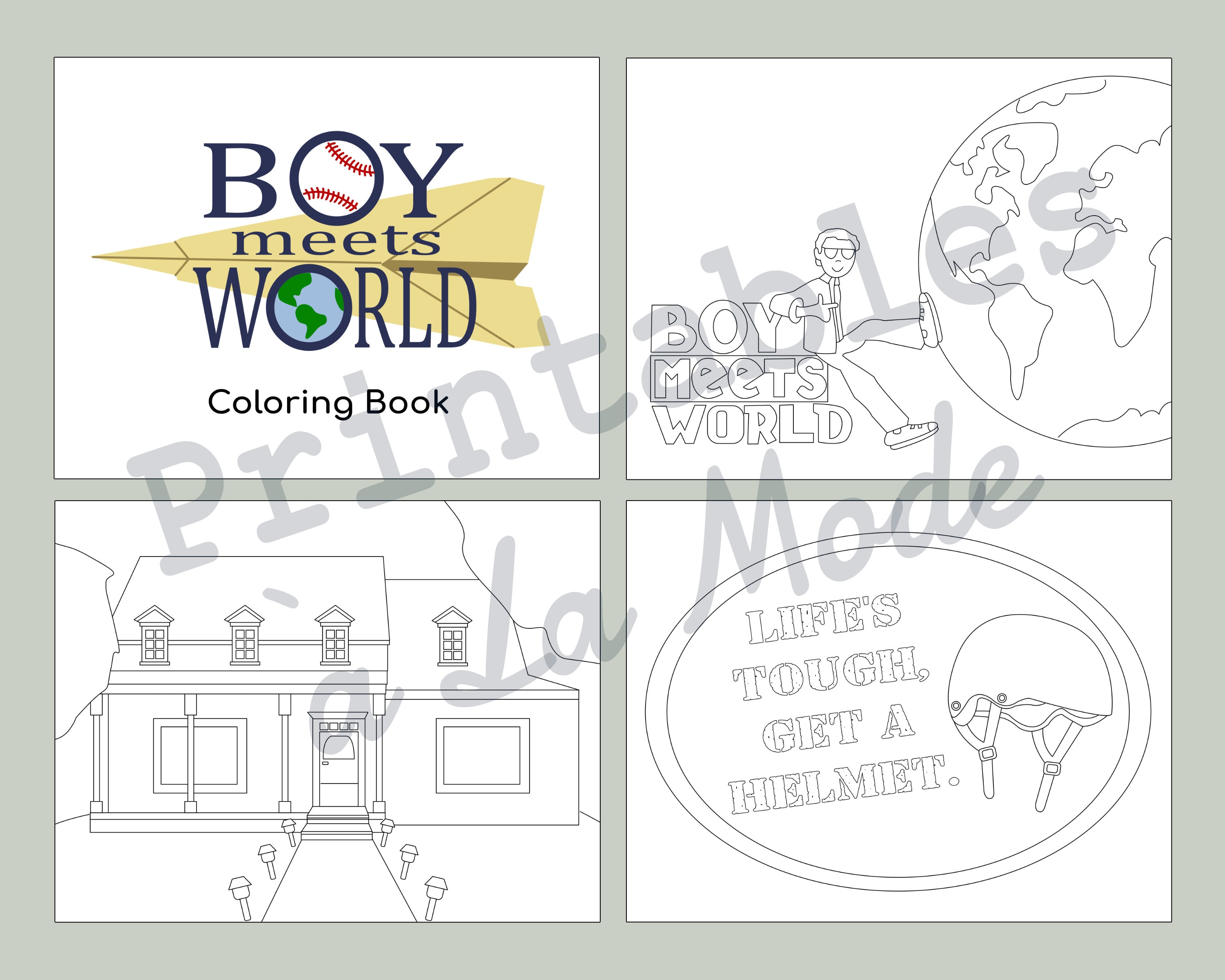 Boy Meets World Printable Coloring Book | 25 Coloring Pages | Instant ...