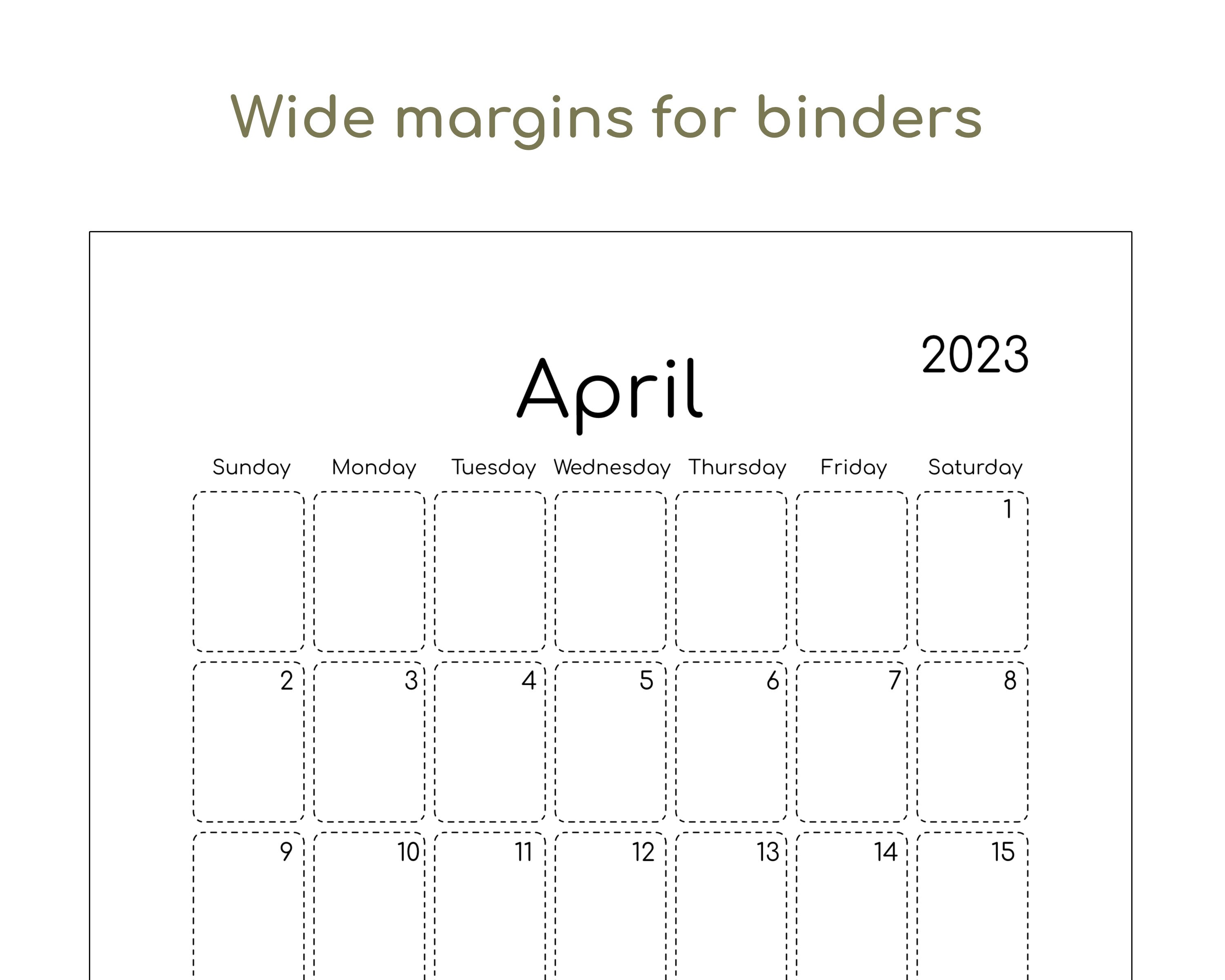 Minimalist 2023 Calendar Printable Calendar May 2021 December 2023 Minimalist Etsy
