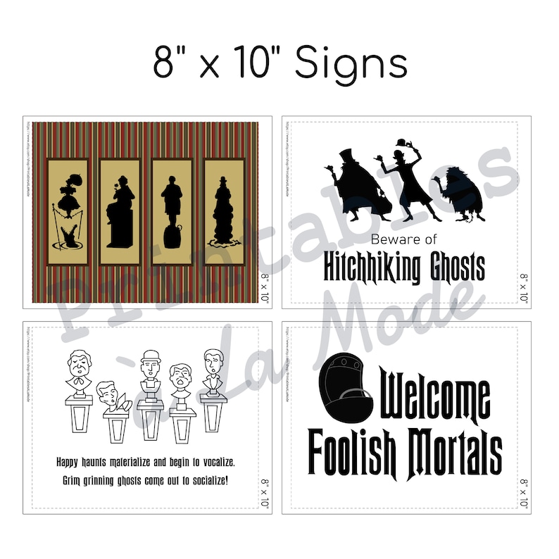 Haunted Mansion Party Pack Printables Bundle Digital Files - Etsy