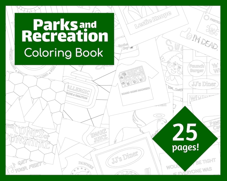 Parks And Recreation Printable Coloring Book 25 Coloring Etsy parks-and-recreation-printable-coloring-book-25-coloring-etsy