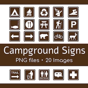 Lot de cliparts marrons pour camping | 20 images | Fichiers PNG UNIQUEMENT | Téléchargement instantané