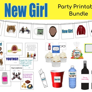 New Girl Party Pack Printables Bundle | Digital Files Only | Instant Download | 8.5" x 11" PDF Pages