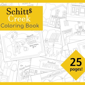 Schitt's Creek Printable Coloring Book 25 Coloring Pages - Etsy