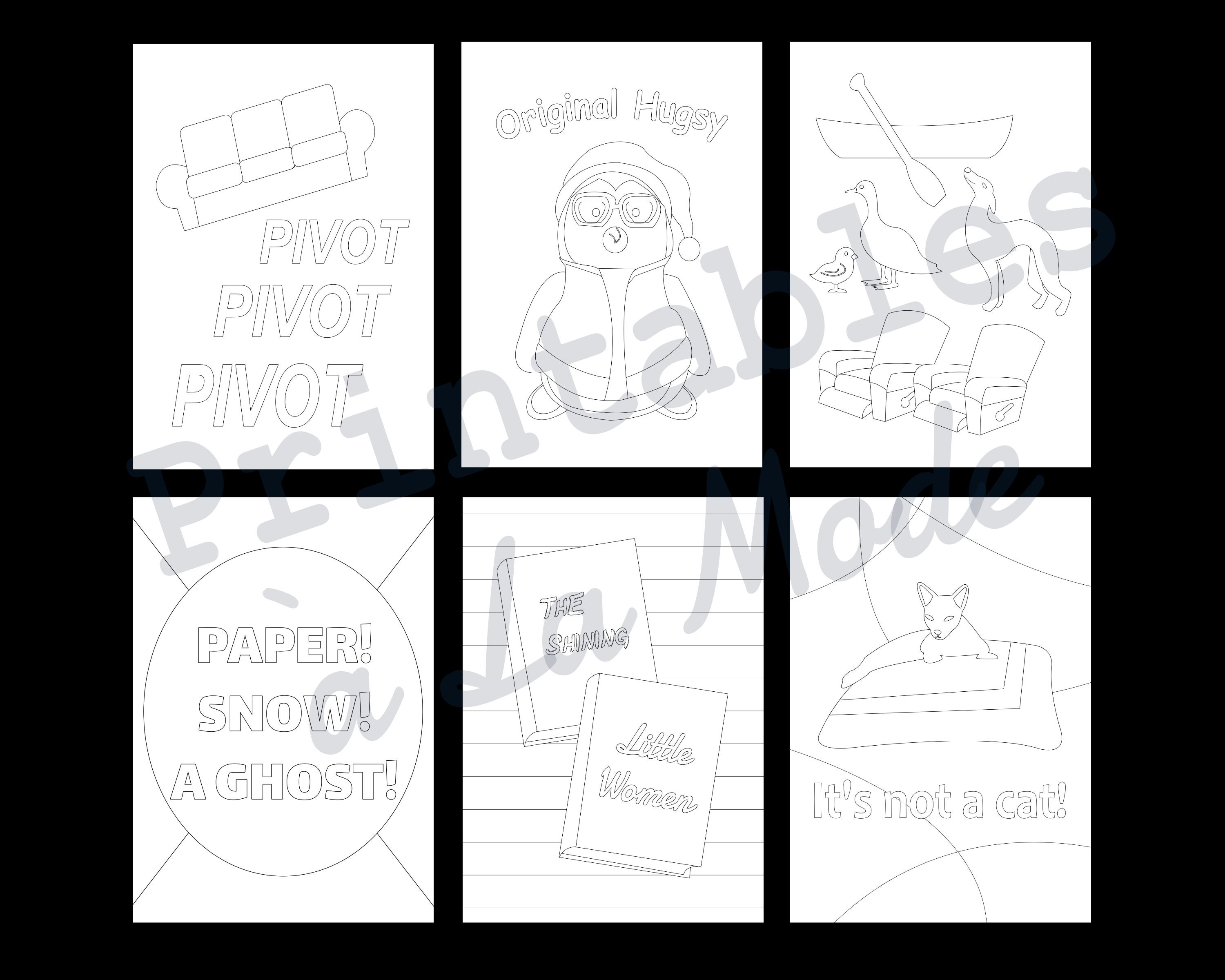 Friends Printable Coloring Book 25 Coloring Pages Instant Download