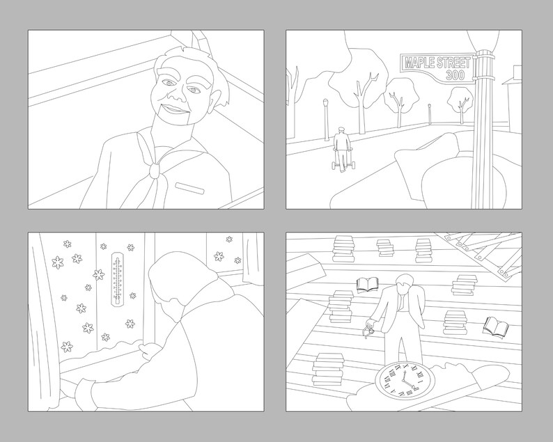 Download The Twilight Zone Printable Coloring Book 20 Coloring Pages | Etsy