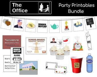 The Office Party Pack Printables Bundle | Digital Files Only | Instant Download | 8.5" x 11" PDF Pages