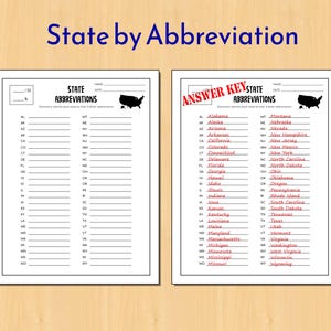 Estados y capitales de EE. UU. / Hojas de trabajo de cuestionarios minimalistas, tarjetas flash y plantilla de investigación / Descarga instantánea de PDF / 8.5"x11" imagen 4