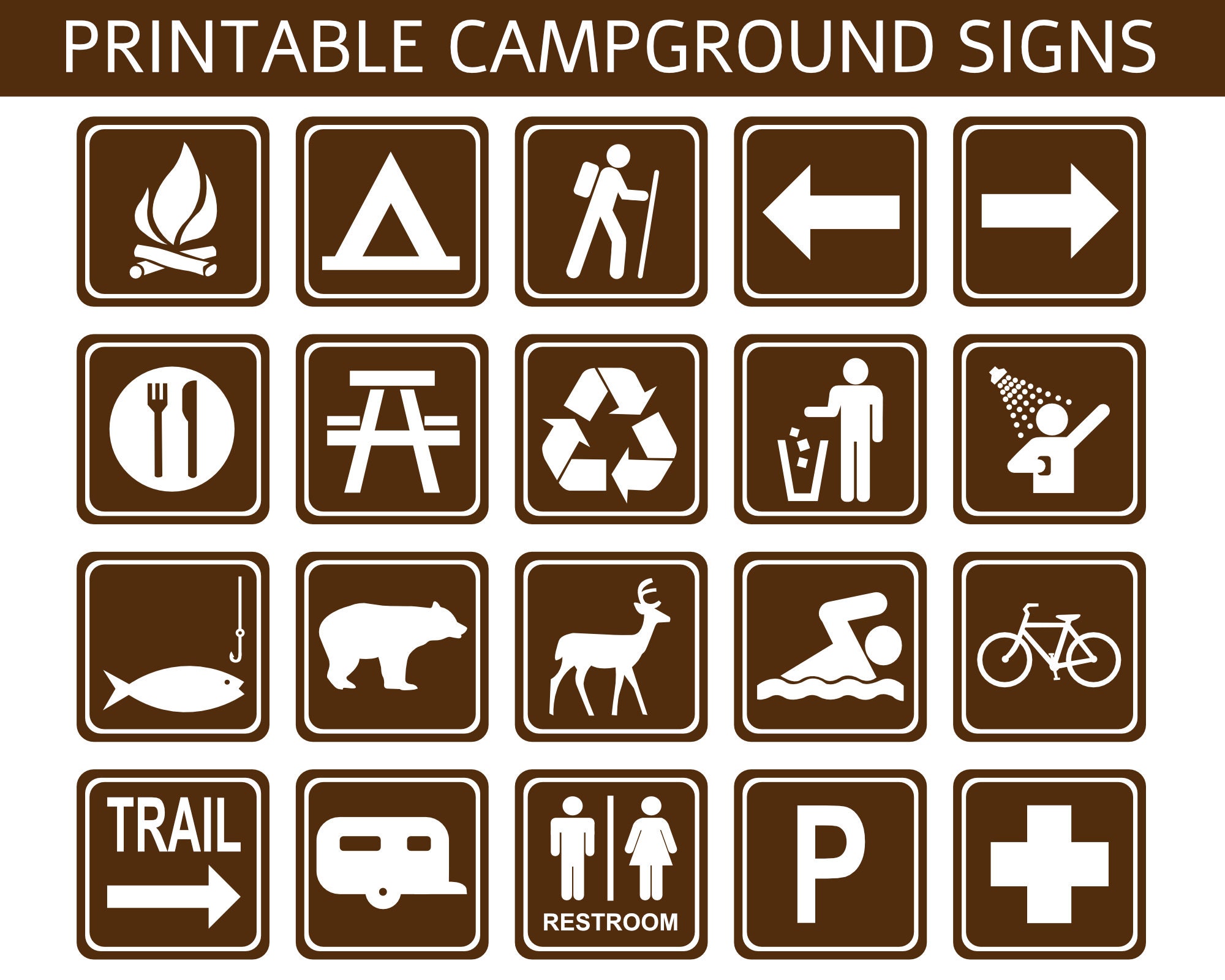 Camping Schedule Sign Printable Camping Schedule Sign