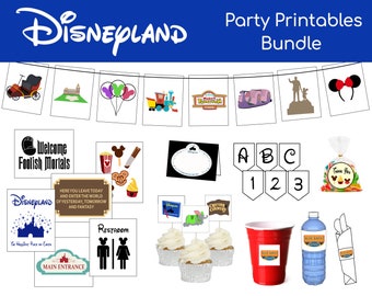 Disneyland Party Pack Printables Bundle | Digital Files Only | Instant Download | 8.5" x 11" PDF Pages