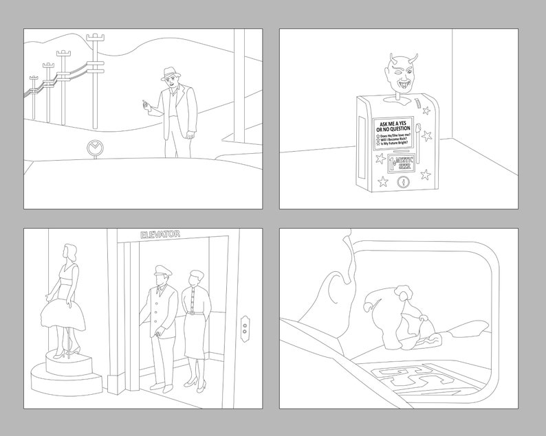 The Twilight Zone Printable Coloring Book | 20 Coloring Pages | Instant ...