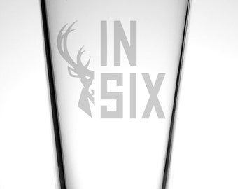 Milwaukee Bucks Pint Glass-Bucks in Six Pint Glasses-Bucks Basketball-NBA Finals-Sports Gift-Giannis-Coach Gift-Birthday Gift