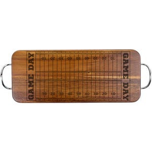 Football Cutting Board Charcuterie Board for Football Fan Serving Tray with Handles  Gift for Hostess Party Platter Cheese Display Game Day