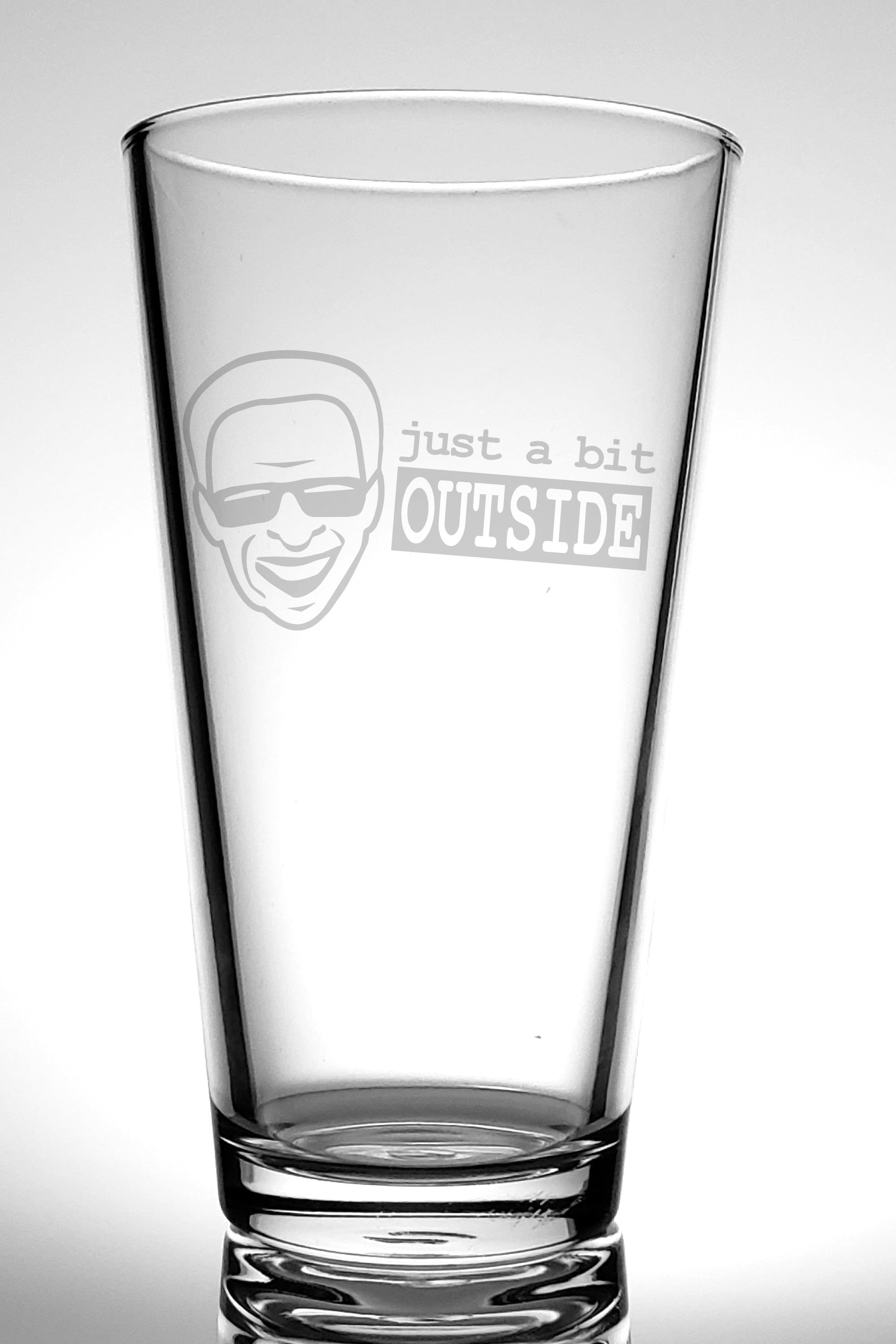 Bob Uecker Pint Glass-just a bit outside.Milwaukee Brewer  Announcer-Baseball Pint-Beer Glass-Mr Baseball