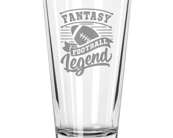 Fantasy Football Legend-Etched Pint Glass