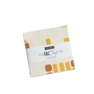 ABC...XYZ, 2.5" Mini Charm Pack, Baby Fabric, Precut Fabric, Stacy Iest Hsu, Moda Fabrics