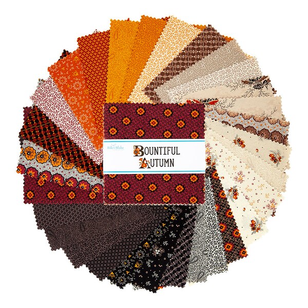 Bountiful Autumn, 5" Charm Pack, Precut Fabric, Stacy West, Buttermilk Basin, Riley Blake Designs