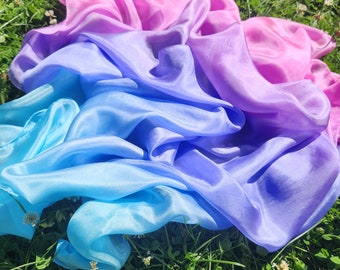 Giant Dreamy Pongee Playsilks.          110cm x 110cm Delicate Lightweight 5mm