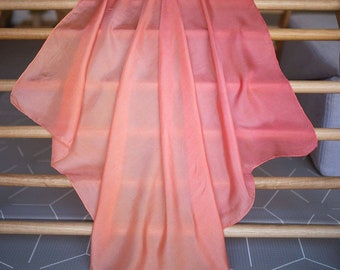 Stunning Blended Habatoi Peach/Apricot  Playsilk 65cm or 90cm 8mm Heavyweight