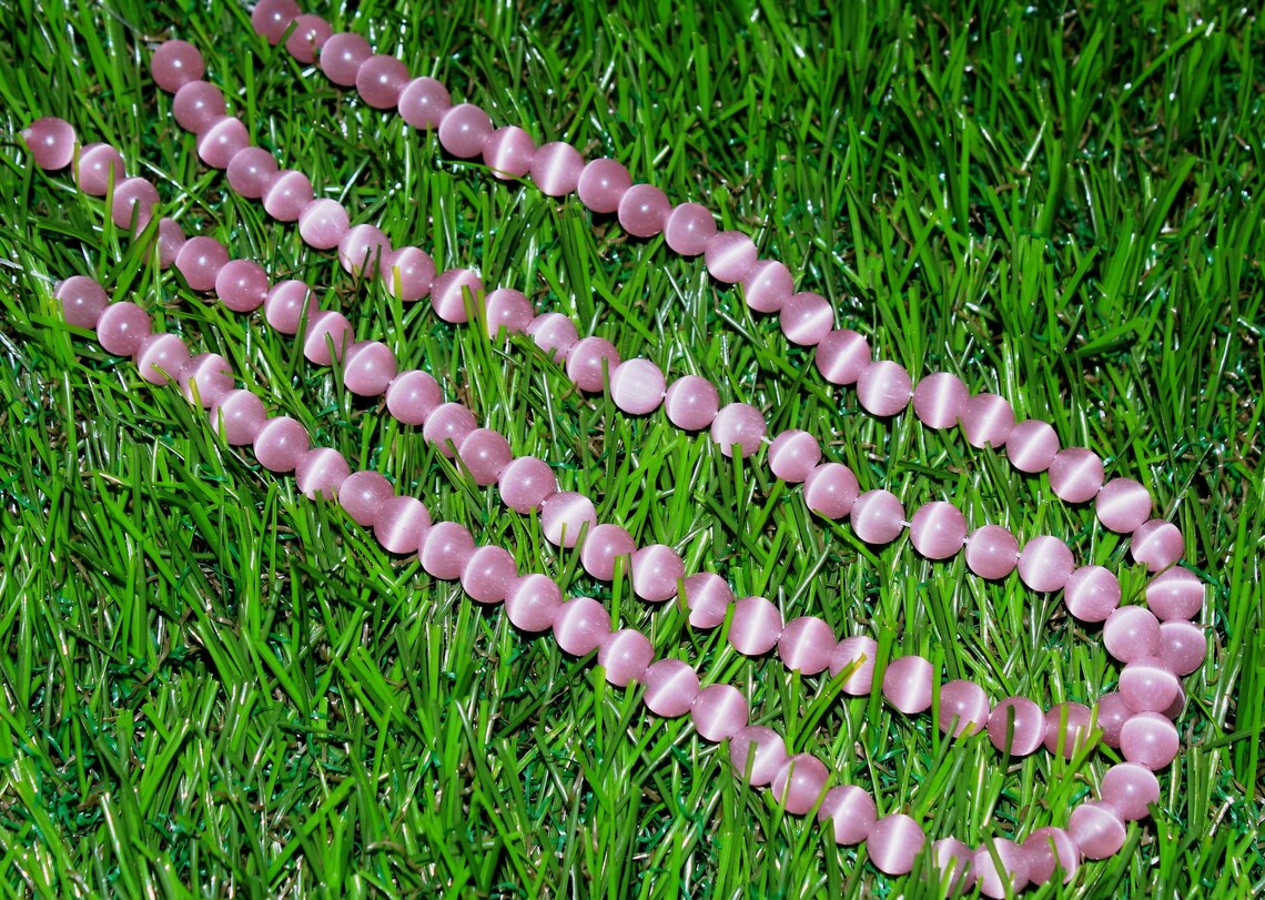 Pink Cat's Eye/Round Beads/8mm Size/15 Inches Etsy