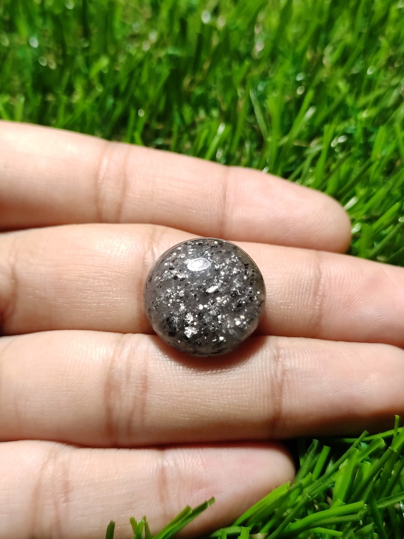 Black Aventurine QuartzRound Shape Cabochon17.5x7.5mm SizeTop Quality Natural Gemstone Smooth CabochonWholesaleGS880