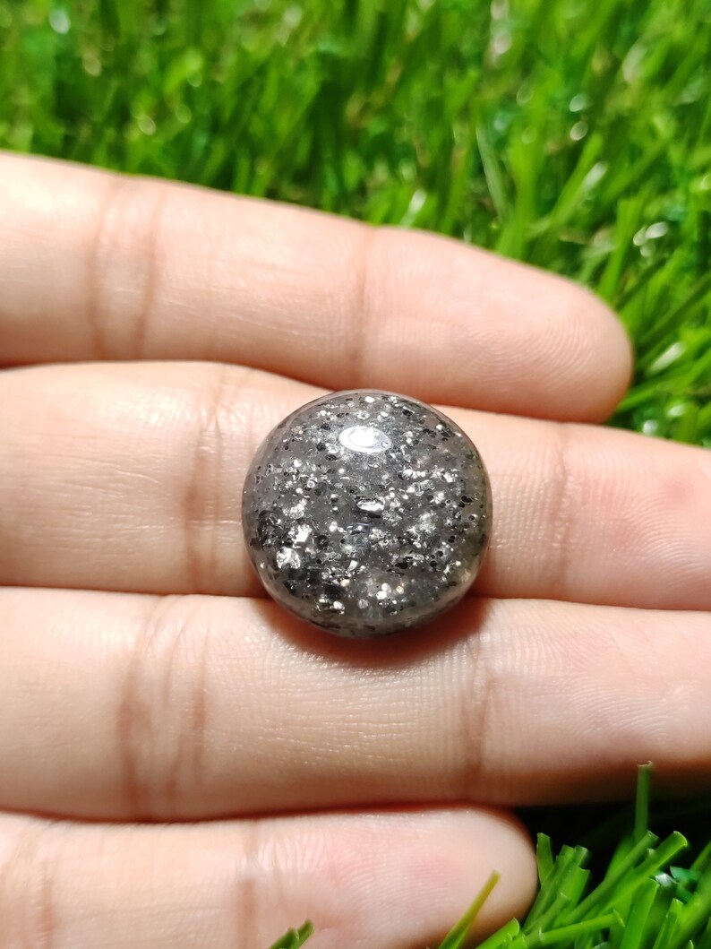 Black Aventurine QuartzRound Shape Cabochon17.5x7.5mm SizeTop Quality Natural Gemstone Smooth CabochonWholesaleGS880