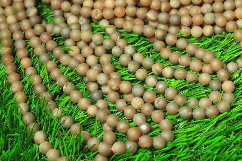 Peach DruzyRound Beads6mm 8mm 10mm Size15 Inches LongNatural Gemstone BeadsWholesaleGS144