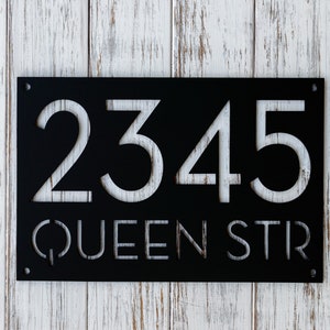 House Number Plaque, Modern House Numbers, Metal Address Sign, Address Plaque, Personalized Street Sign, House number sign