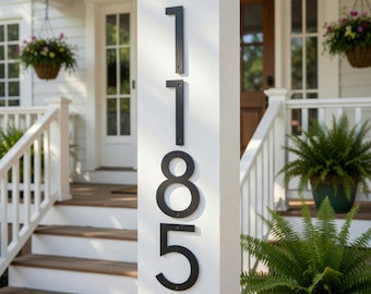 6 Inch Modern Metal House Numbers, Classic Address Sign