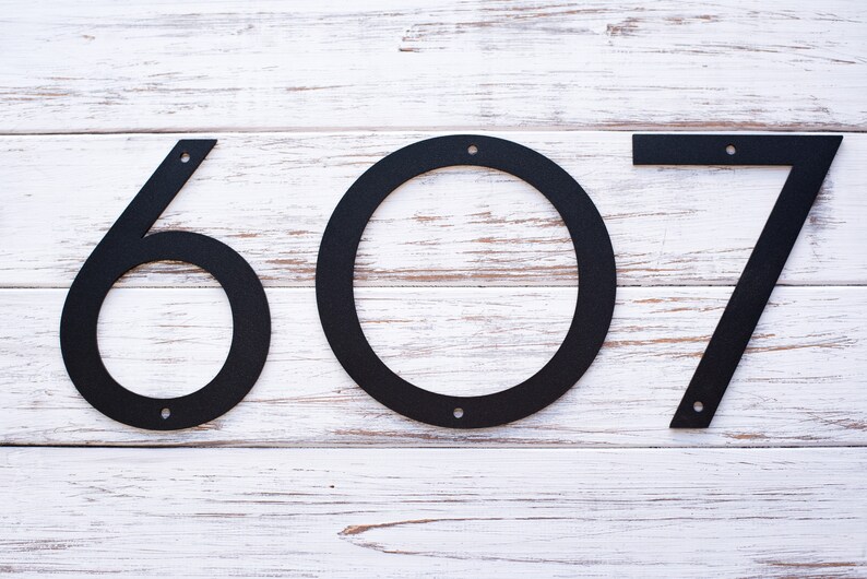 10 Inch Metal House Numbers And Letters Modern House Numbers Etsy