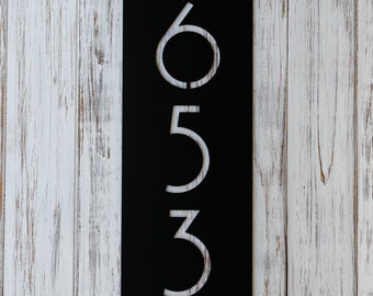 Modern Metal House Number Sign, Custom Address Plaque