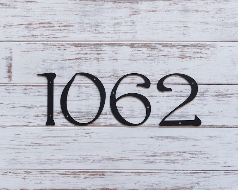 4 Inch Metal House Numbers and Letters Modern House Numbers Etsy