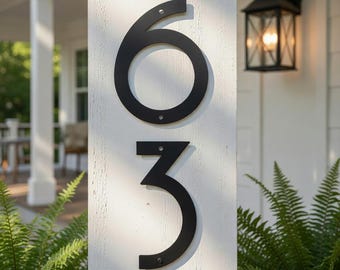 Large House Numbers Metal - Mid century modern Numbers, Address sign