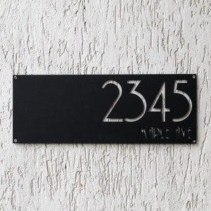 House Number Plaque, Modern House Numbers, Metal Address Sign, Address Plaque, Personalized Street Sign, House number sign