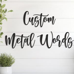 Palabras de metal personalizadas, letras de metal para pared, letrero de metal personalizado