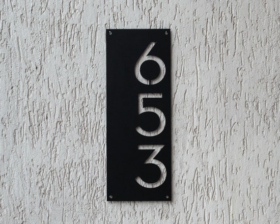 Números de casa modernos, placa de dirección de metal, placa de número de  casa, signo de dirección, señal de calle personalizada, signo de número de  casa -  México