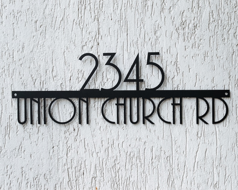Extra Large House Number Plaque Modern House Numbers Metal Etsy