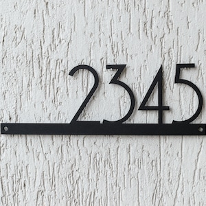 Modern House Numbers, House Number Plaque, Metal Address Plaque, Address sign, Personalized Street Sign, House number sign, steel numbers