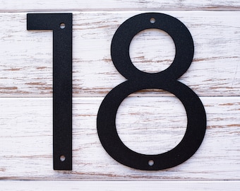 8 inch Modern Metal House Numbers, Classic Address Sign