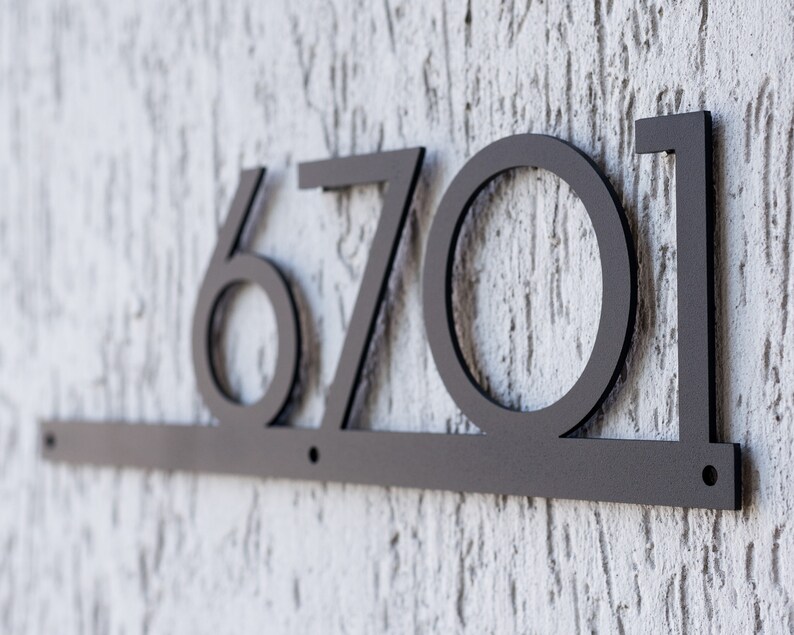 6 Large House Number Metal Address Plaquemodern House Etsy Australia