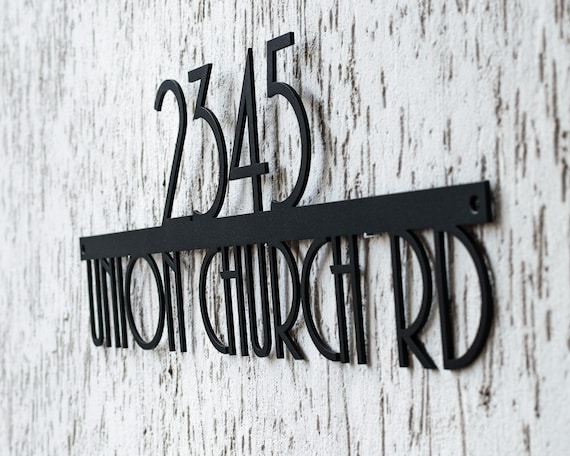 Extra Large House Number Plaque Modern House Numbers Metal Etsy