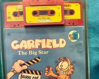 Vintage Garfield Golden Books and tapes -VINTAGE 1988 - Garfield Golden Story Book N Tape 3-Pack Cassettes/Books