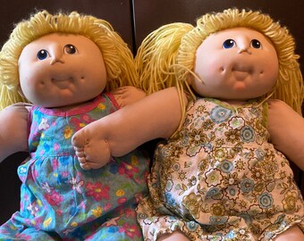 ORIGINAL DOLL BABY HEAD Cabbage Patch MARTHA NELSON THOMAS Blue Eyes Blonde 1984