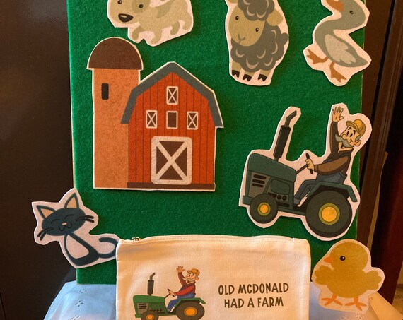 Old McDonald Had a Farm Flannel Board Story - Circle Time Just Got Better with this Hand Made Flannel Board Story Old McDonald Ei Ei Ei Oh