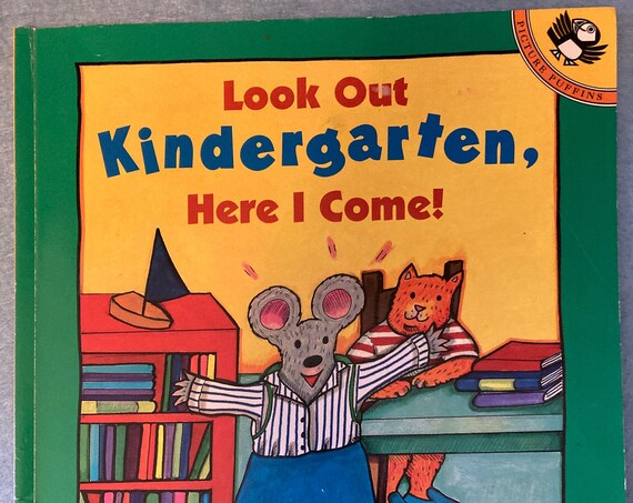 Look Out Kindergarten Here I Come Book, Vintage Kindergarten Books, Starting Kindergarten Book, Vintage Look Out Kindergarten Book