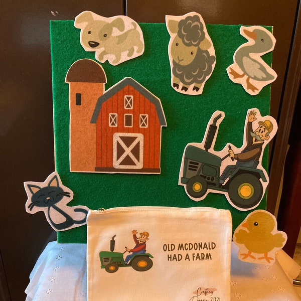 Old McDonald Had a Farm Flannel Board Story - Circle Time Just Got Better with this Hand Made Flannel Board Story Old McDonald Ei Ei Ei Oh