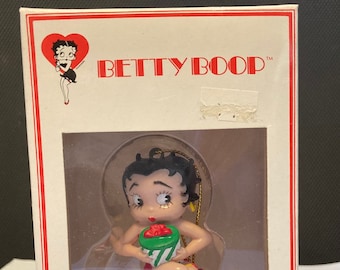 Vintage Betty Boop Christmas Ornament 1996 New NRFB Candy Cane